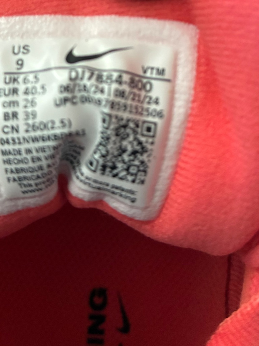 Nike Air zoom running shoes, women size 9, athletic sneakers - New without tag - Picture 12 of 12